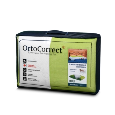 Анатомическая подушка с эффектом памяти OrtoCorrect Comfort (60*40см, высота 13 см)