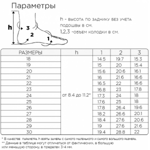 Сандали ортопедические с высоким задником "Берец 1.13" (20,22,24,26,28,30)