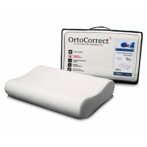 Анатомическая подушка с эффектом памяти Ortocorrect Classic L (58*38см, валики 10/12см)